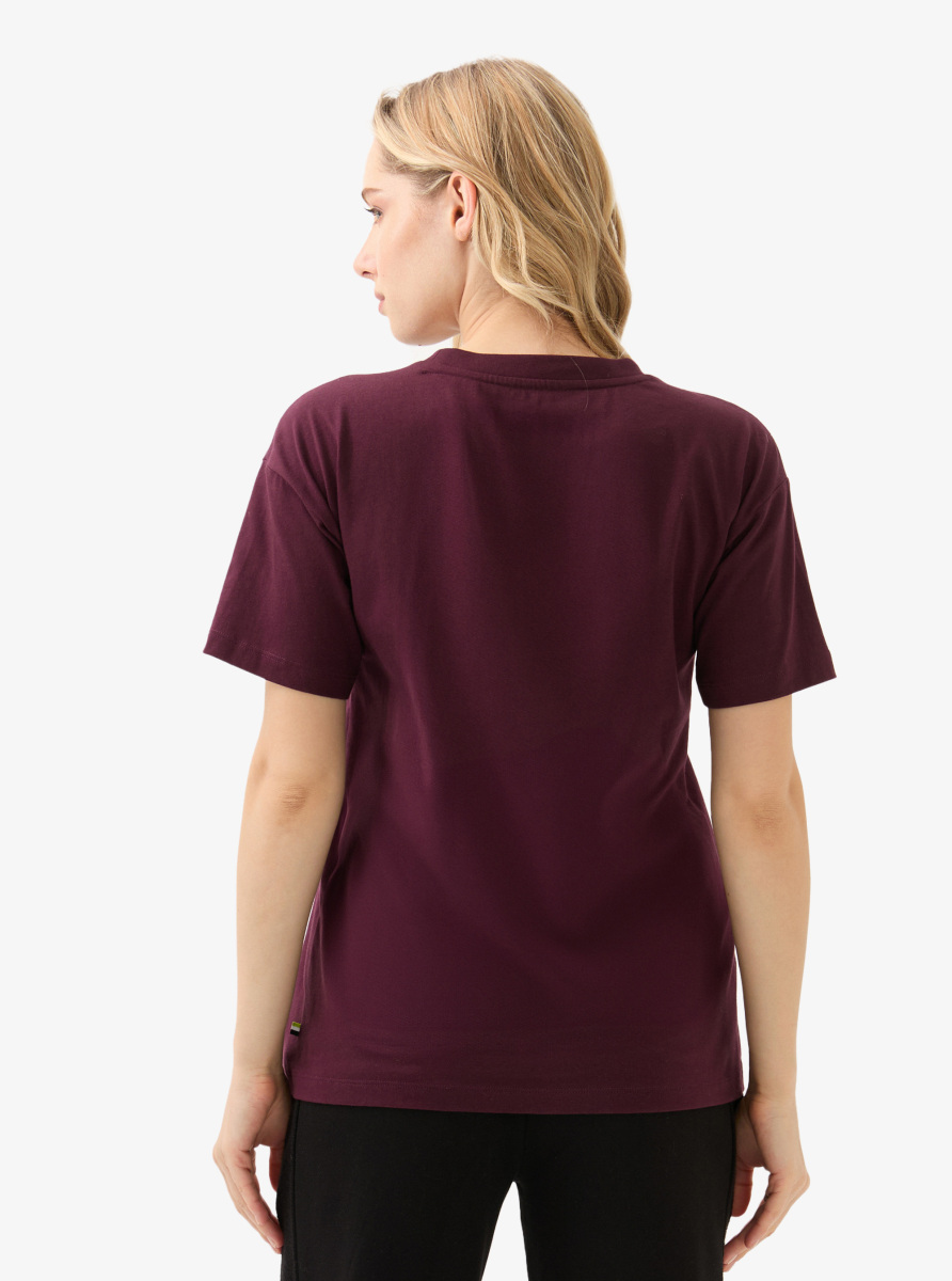 Kadın T-Shirt 60580 - Bordo - 3