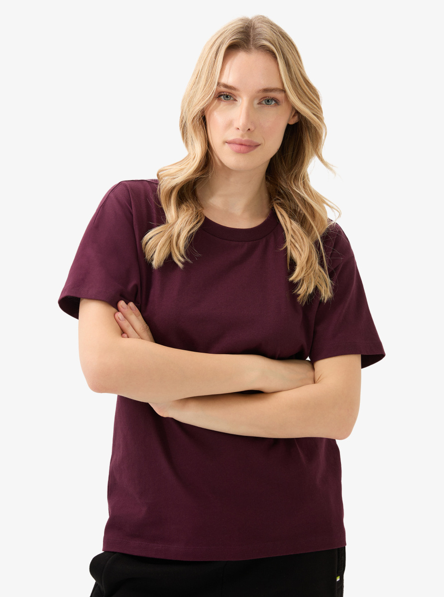 Kadın T-Shirt 60580 - Bordo - 2