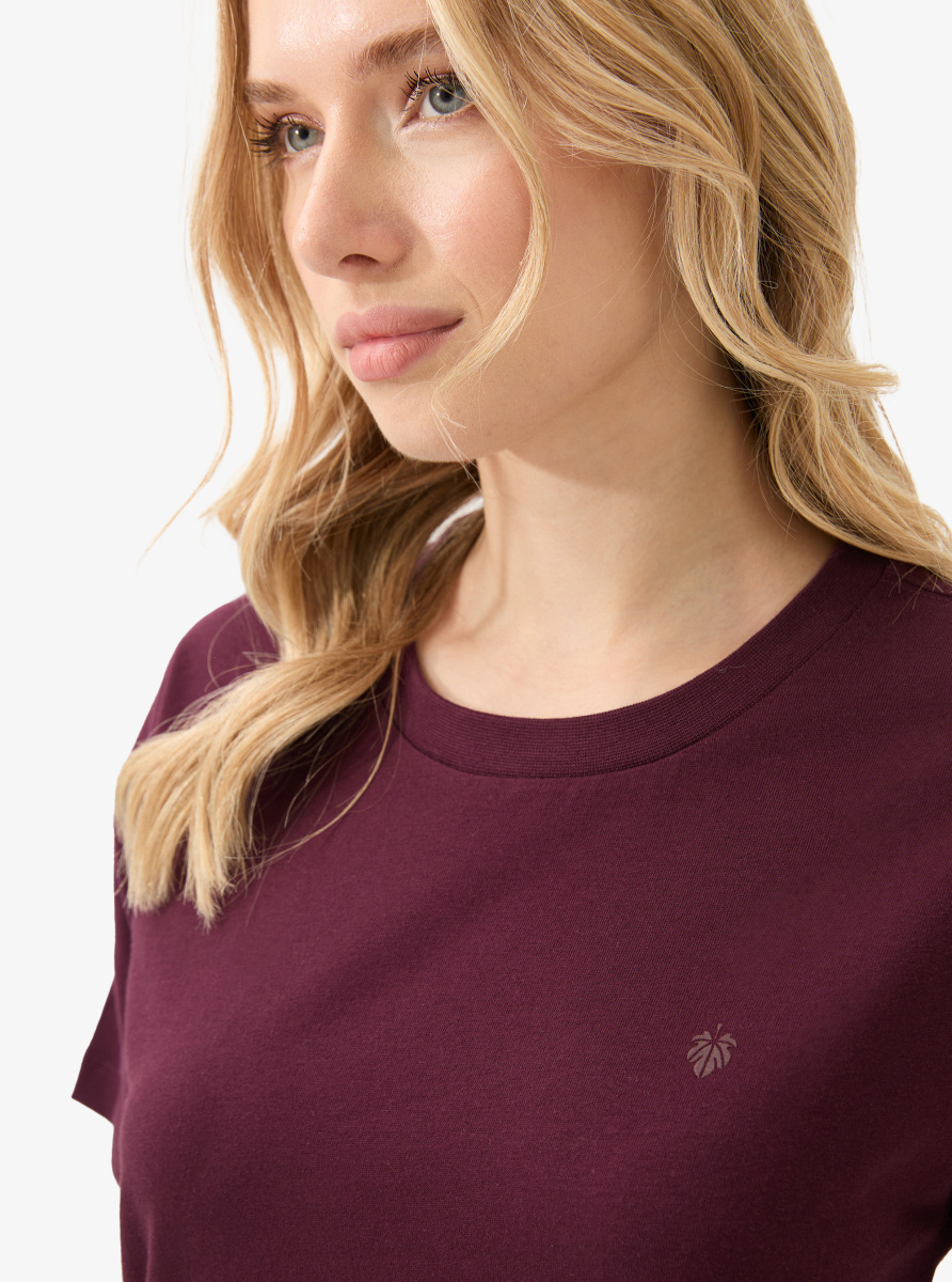 Kadın T-Shirt 60580 - Bordo - 1