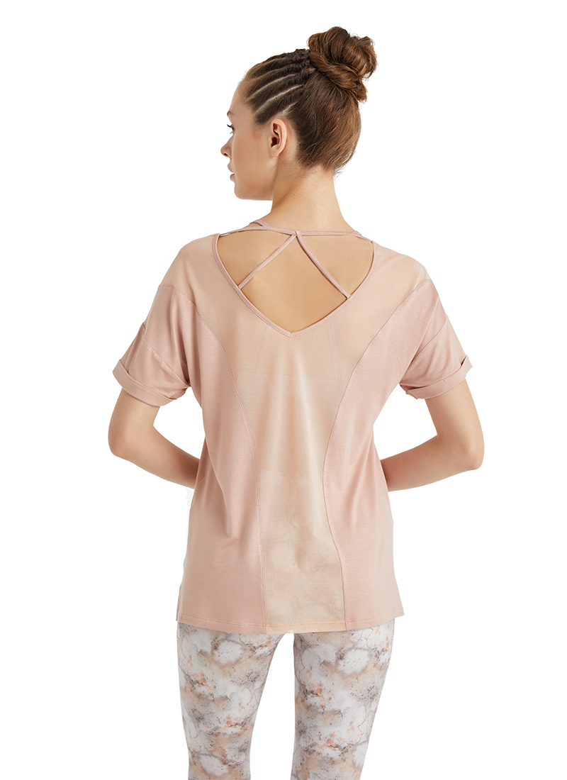 Kadın T-Shirt 70440 - Nude - Blackspade (1)