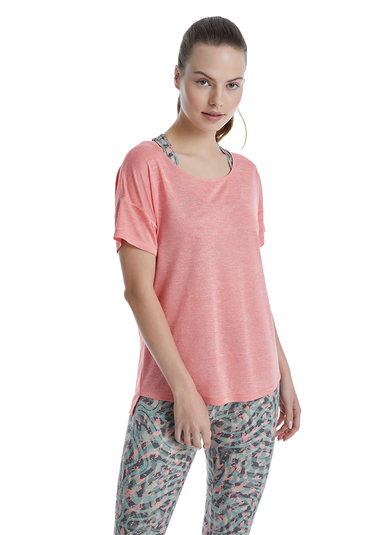 Kadın T-Shirt 70503 - Pembe - Blackspade