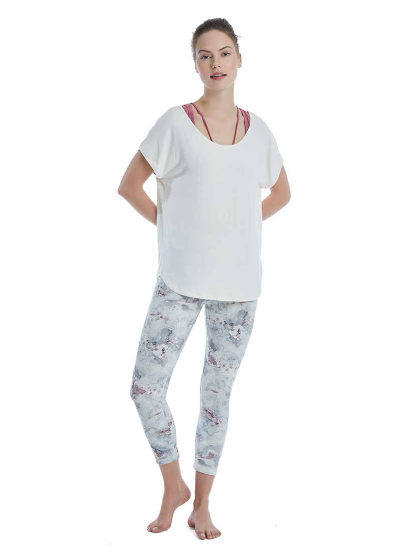 Kadın T-Shirt 70527 - Krem - 4