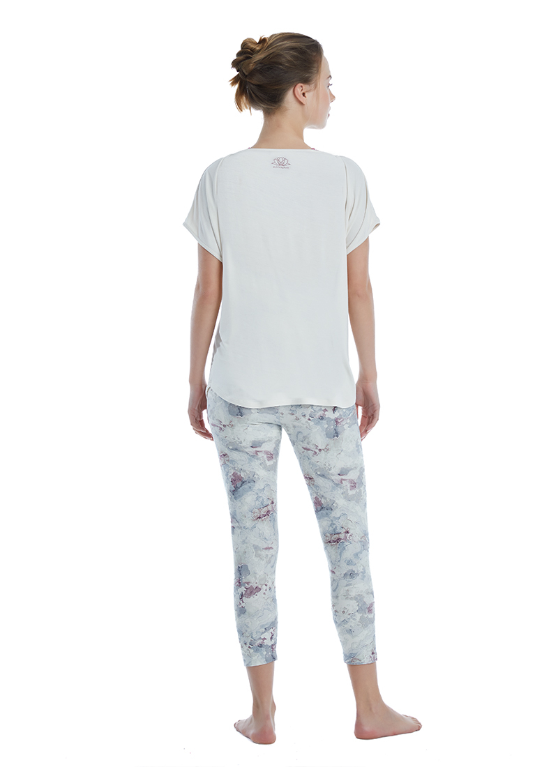 Kadın T-Shirt 70527 - Krem - 5