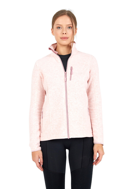 Kadın Fermuarlı Termal Polar Sweatshirt 2. Seviye 50461 - Pembe - 1