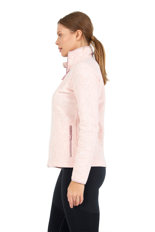 Kadın Fermuarlı Termal Polar Sweatshirt 2. Seviye 50461 - Pembe - 3