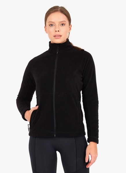 Kadın Fermuarlı Termal Polar Sweatshirt 2. Seviye 50468 - Siyah - 1
