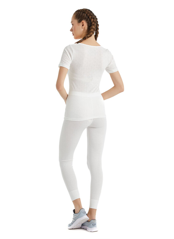 Kadın Termal Tişört 1. Seviye 1267 - Beyaz - 5