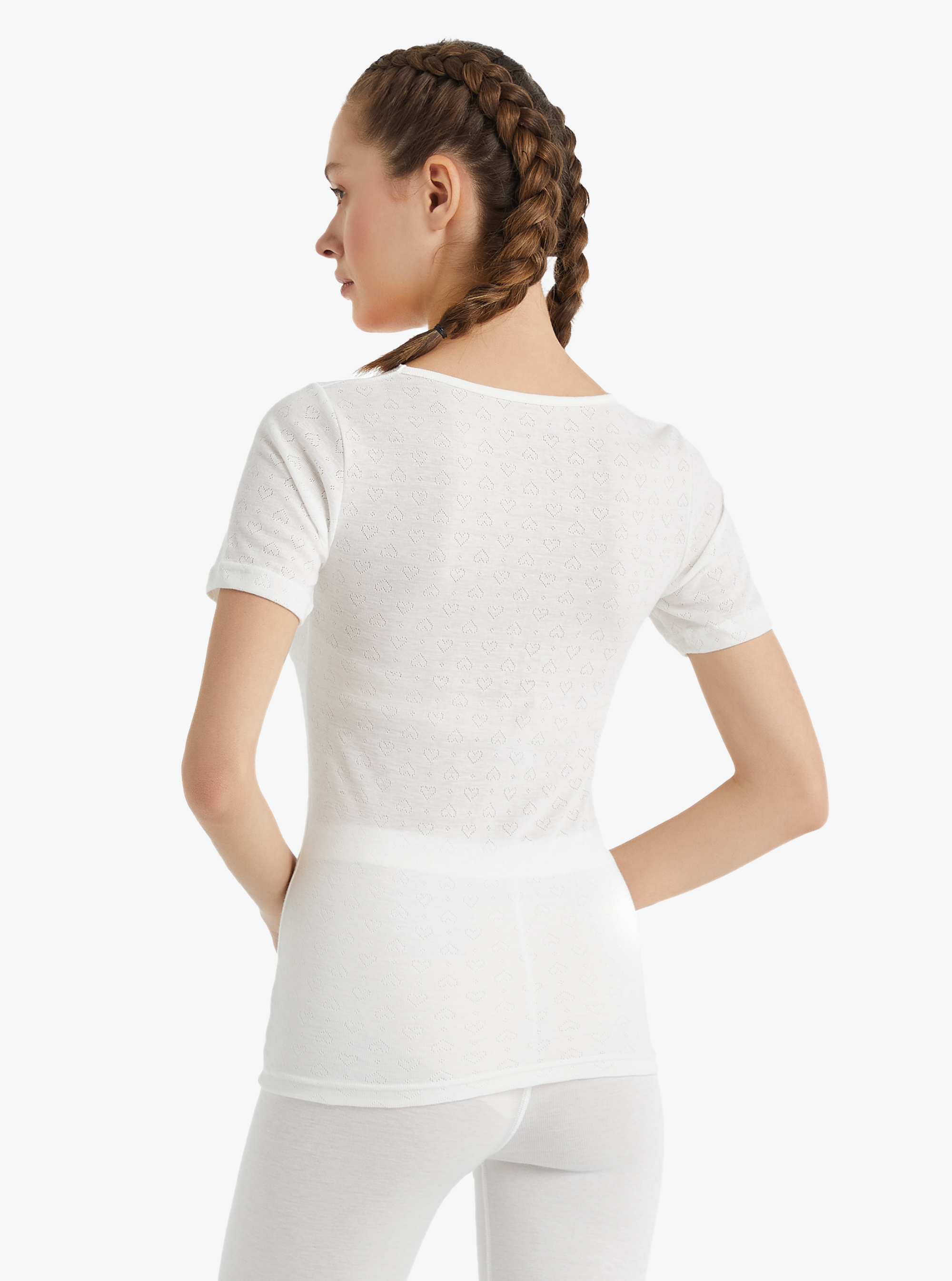 Kadın Termal Tişört 1. Seviye 1267 - Beyaz - 2