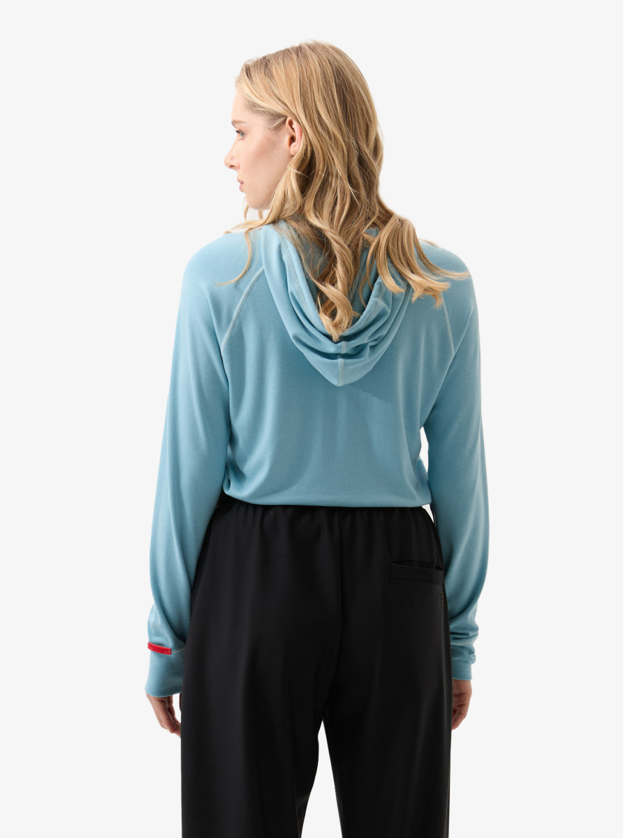 Kadın Termal Kapşonlu Sweatshirt 2. Seviye 5938 - Mavi - Blackspade (1)