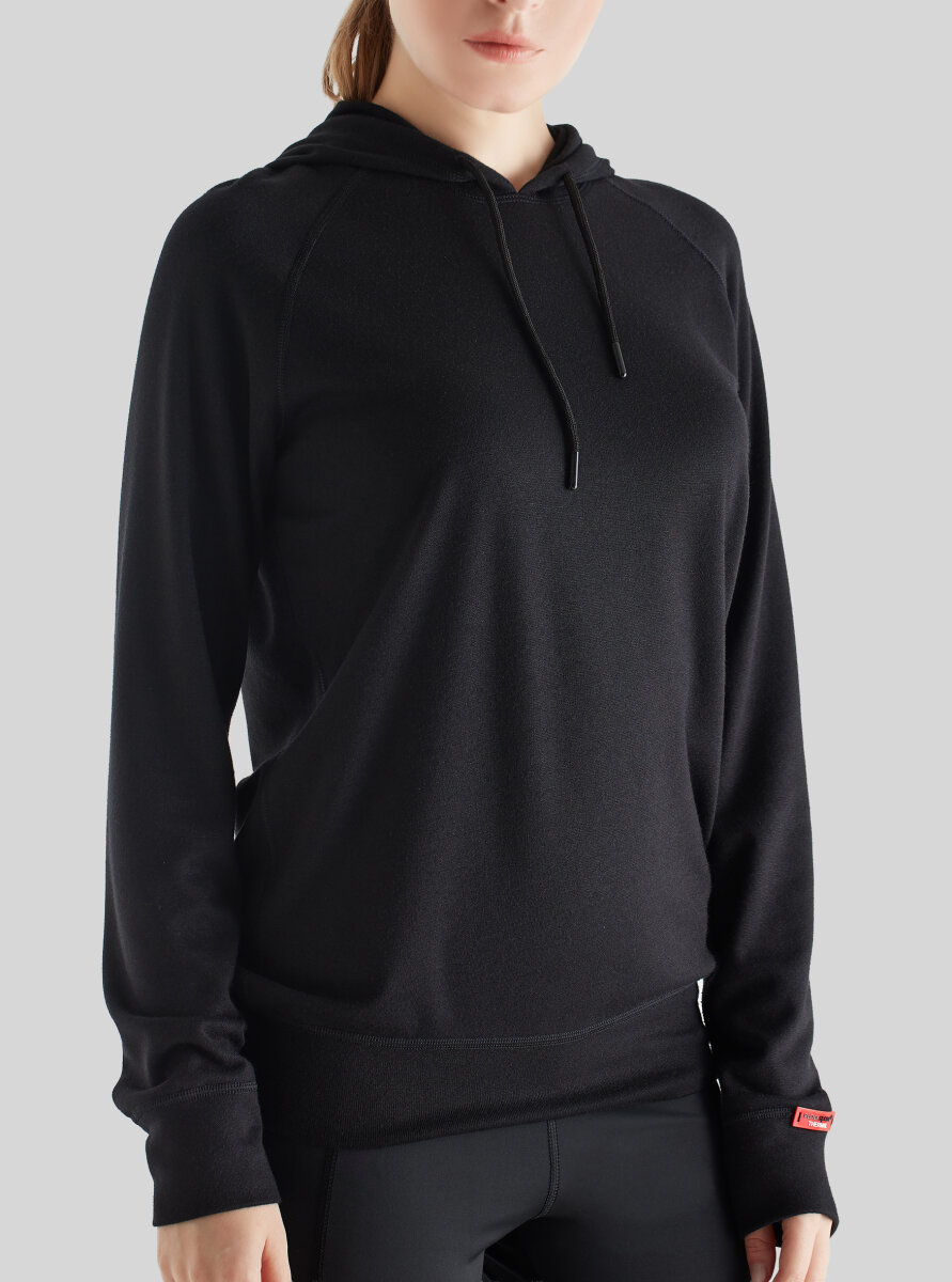 Kadın Termal Kapşonlu Sweatshirt 2. Seviye 5938 - Siyah - 2