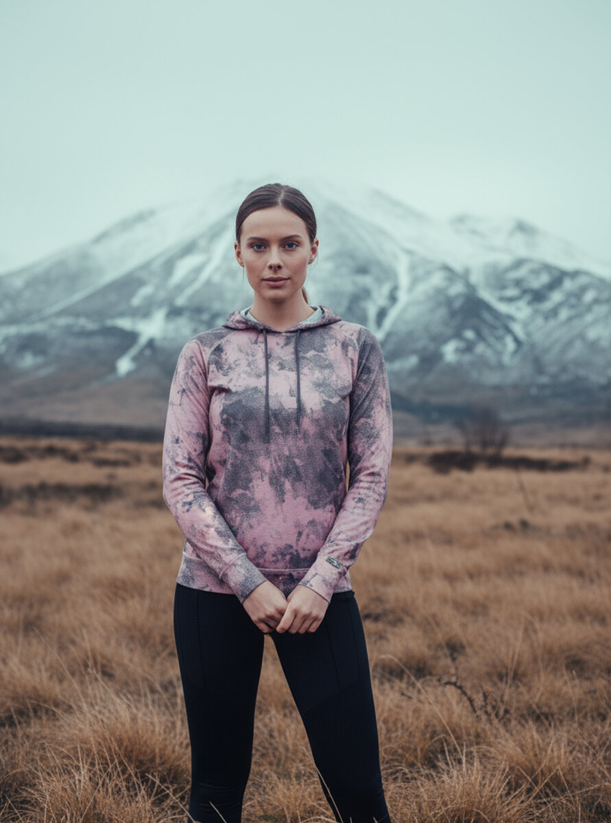 Kadın Termal Kapşonlu Sweatshirt 2. Seviye 6194 - Baskılı - 1