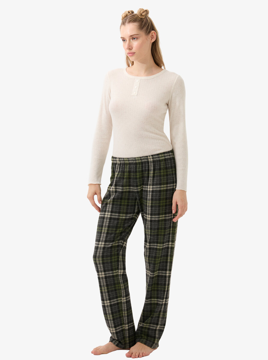 Kadın Termal Pijama Altı 51938 - Yeşil - 1