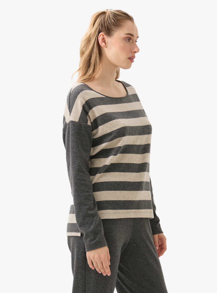 Kadın Termal Pijama Üstü 51971 - Antrasit - 2