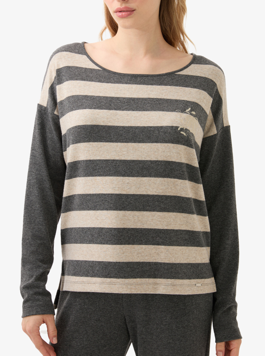 Kadın Termal Pijama Üstü 51971 - Antrasit - 3