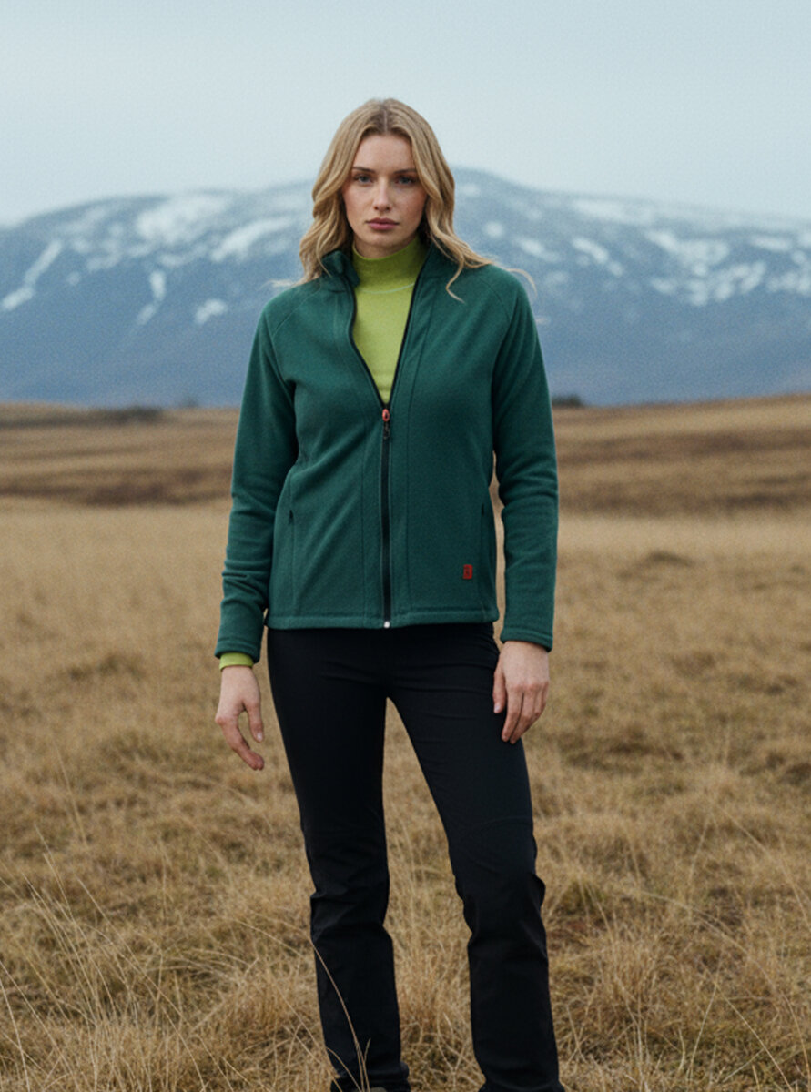 Kadın Termal Polar Ceket 20013 - Yeşil - Blackspade