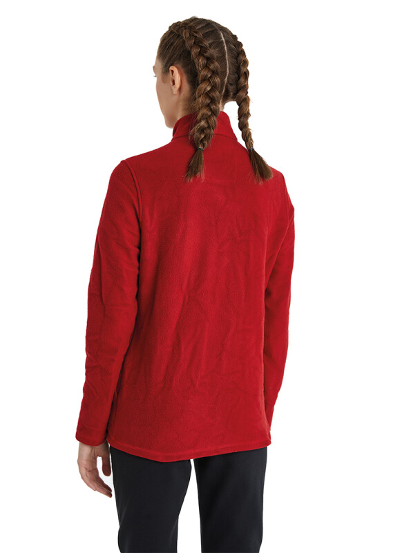 Kadın Termal Polar Sweatshirt 51264 - Kırmızı - 6