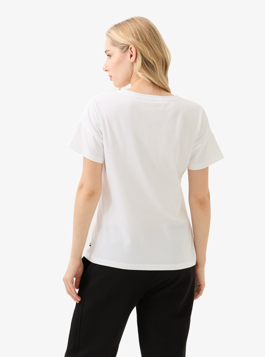 Kadın V Yaka T-Shirt 60584 - Beyaz - 2