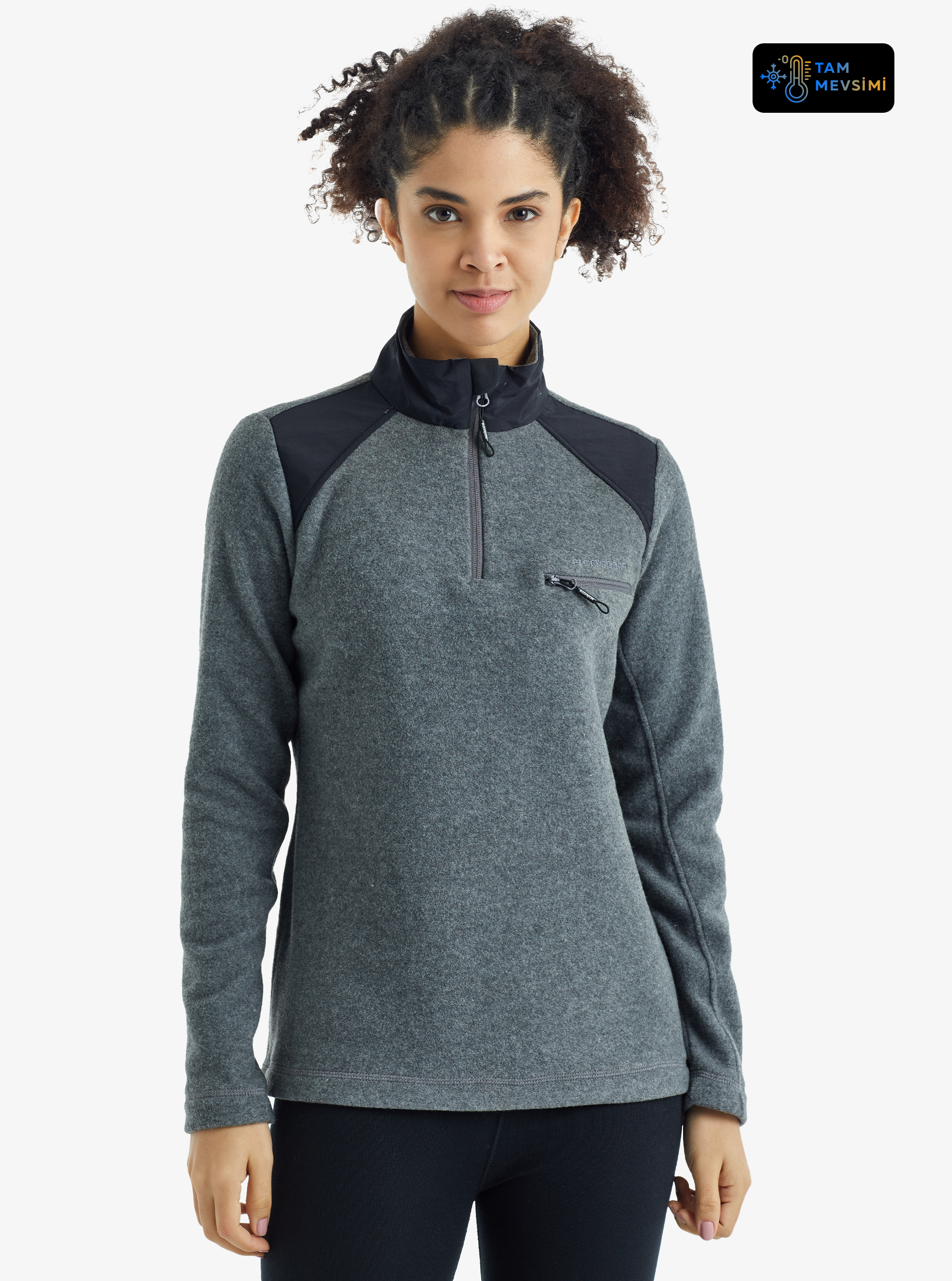 Kadın Polar Sweatshirt 50944 - Antrasit - 1
