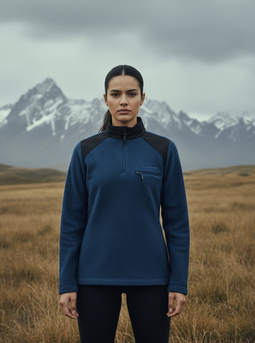 Kadın Polar Sweatshirt 50944 - Lacivert - Blackspade