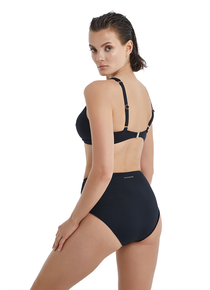 Kadın Yüksek Bel Bikini Altı 10572 - Siyah - Blackspade (1)