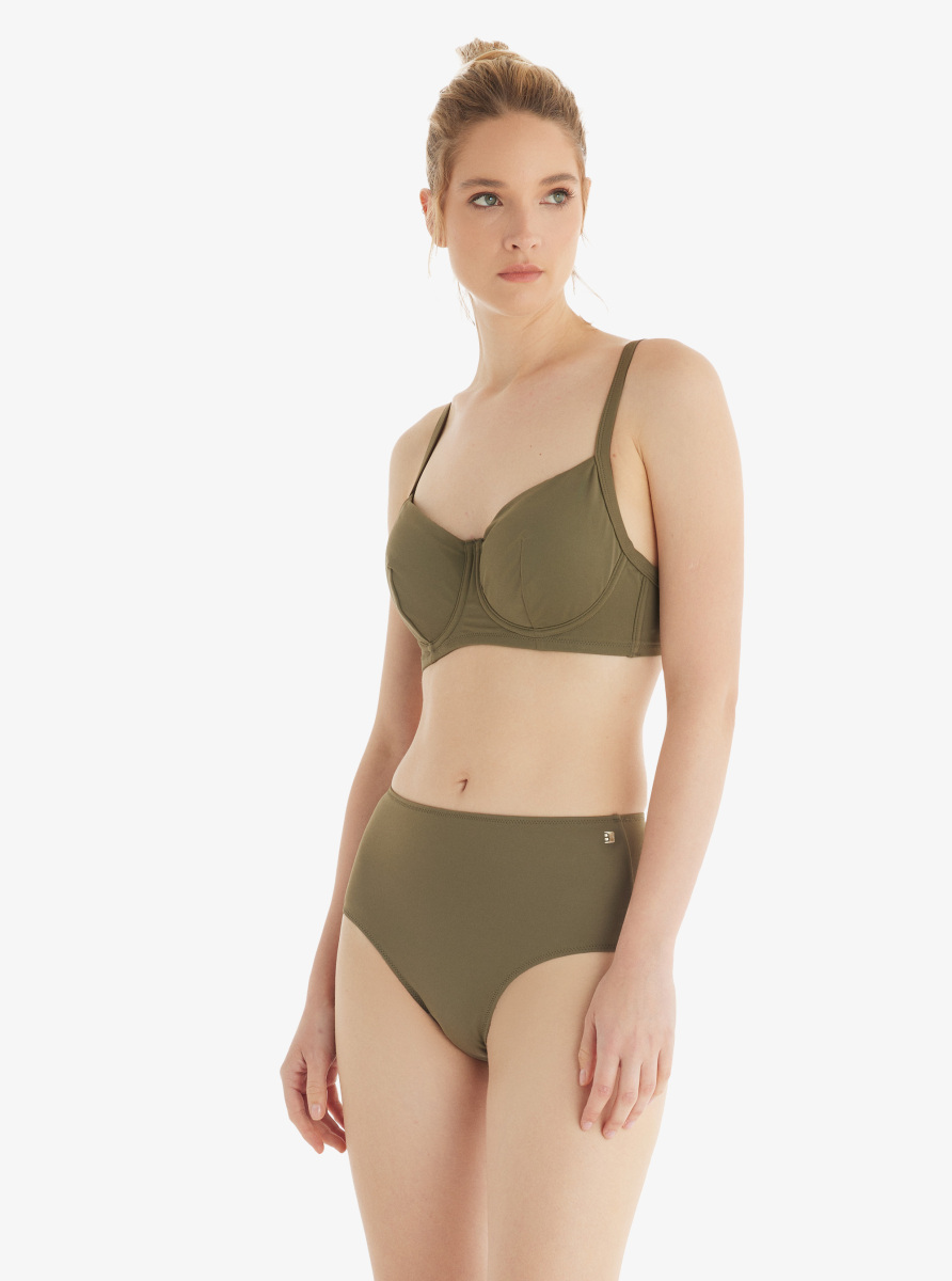 Kadın Yüksek Bel Bikini Altı 10730 - Yeşil - 3