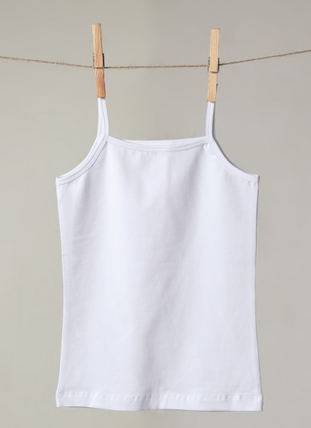 Kız Çocuk Organik Atlet 1196 - Beyaz - Blackspade (1)