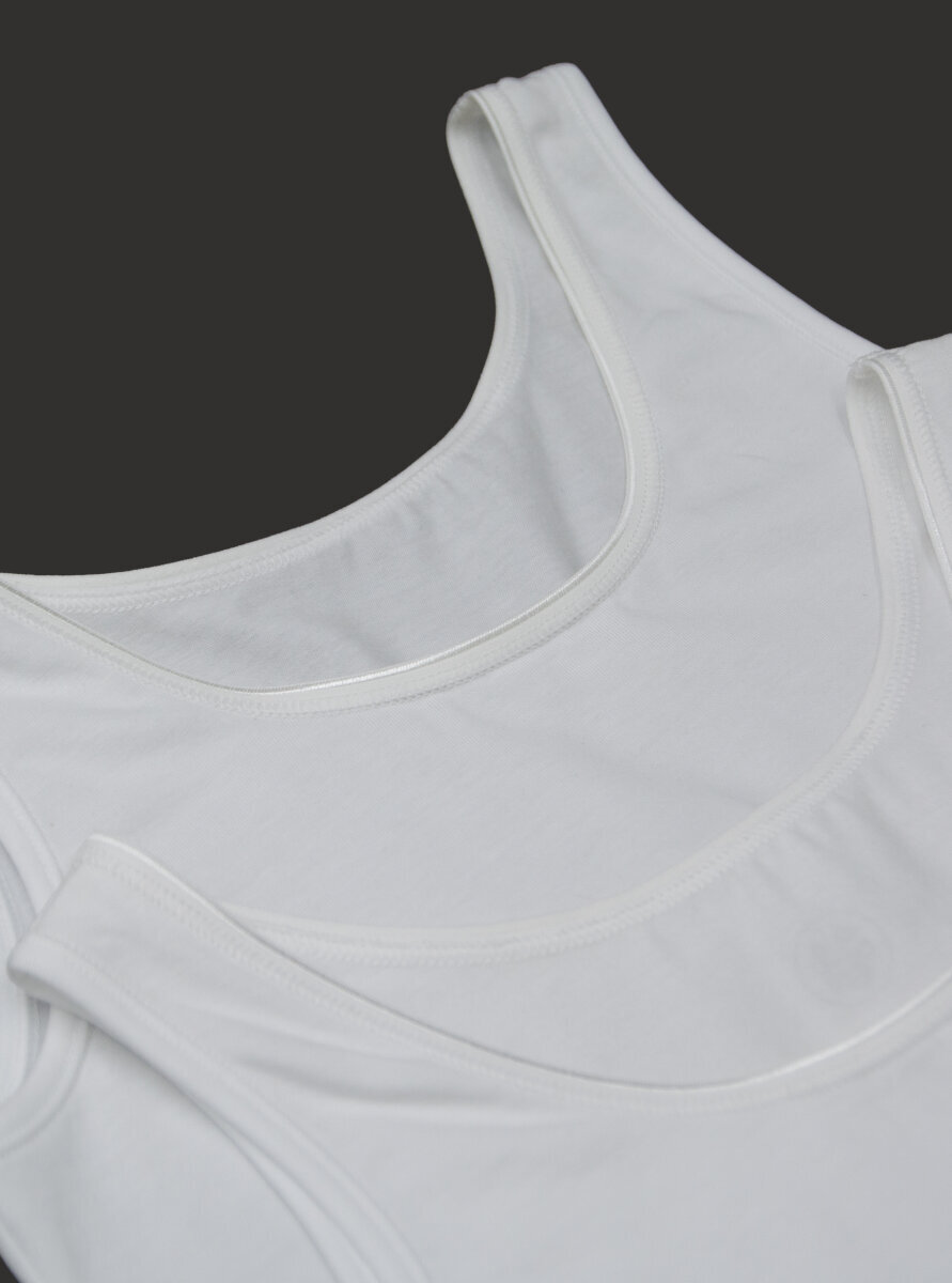 Kız Çocuk Atlet 2'li Paket 1297 - Beyaz - 3