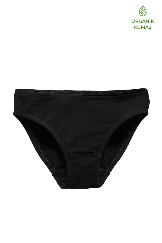 Kız Çocuk Organik Külot 2'li Paket 1195 - Siyah - Blackspade