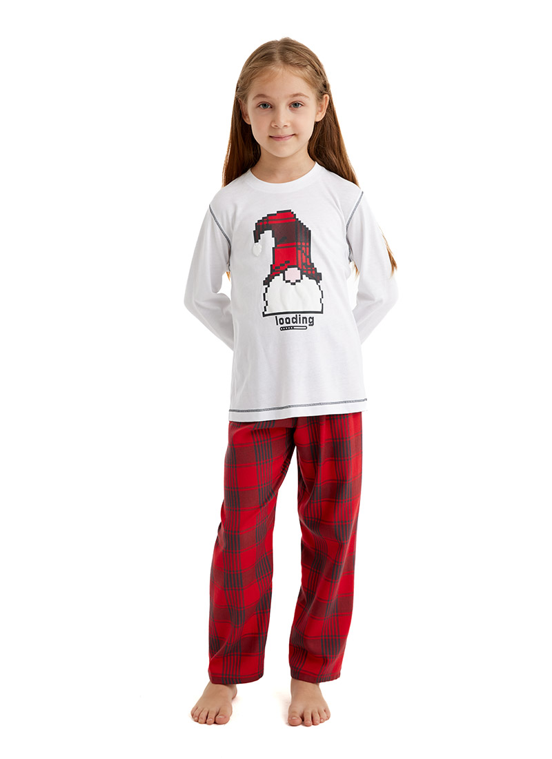 Kız Çocuk Pijama Takımı 51635 - Beyaz - 2