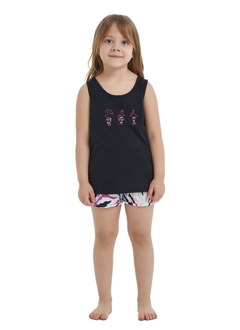 Kız Çocuk Pijama Takımı 60444 - Siyah - 1