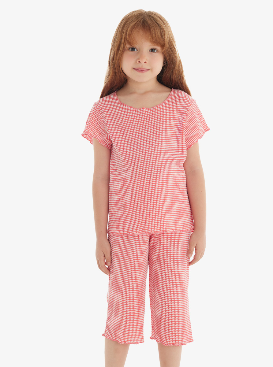 Kız Çocuk Pijama Takımı 60567 - Pembe - Blackspade