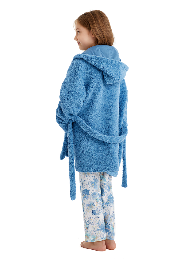 Kız Çocuk Polar Sabahlık 51639 - Mavi - Blackspade (1)