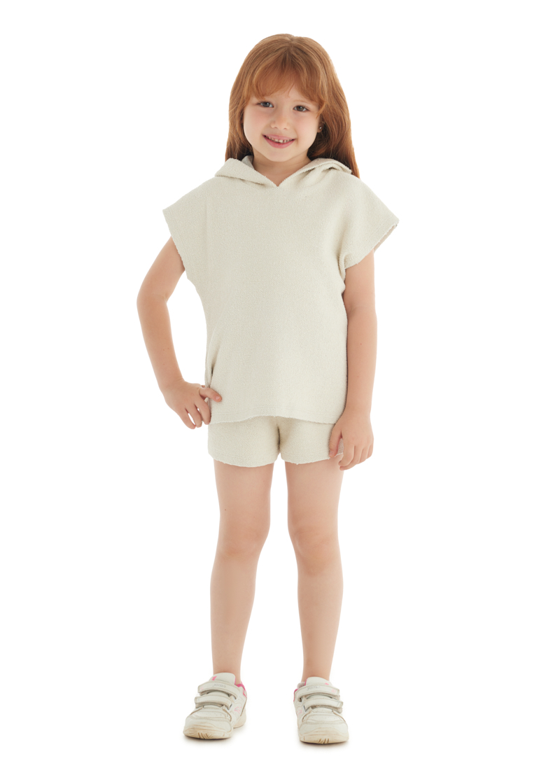 Kız Çocuk Şort 60573 - Gri Melanj - 3