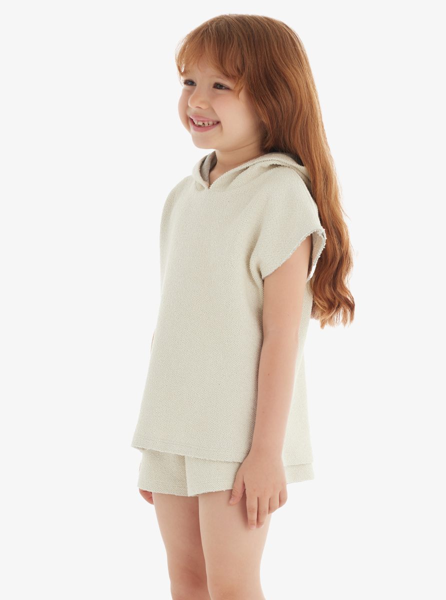 Kız Çocuk Şort 60573 - Gri Melanj - Blackspade