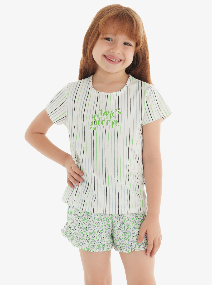 Kız Çocuk T-Shirt 51824 - Desenli - Blackspade