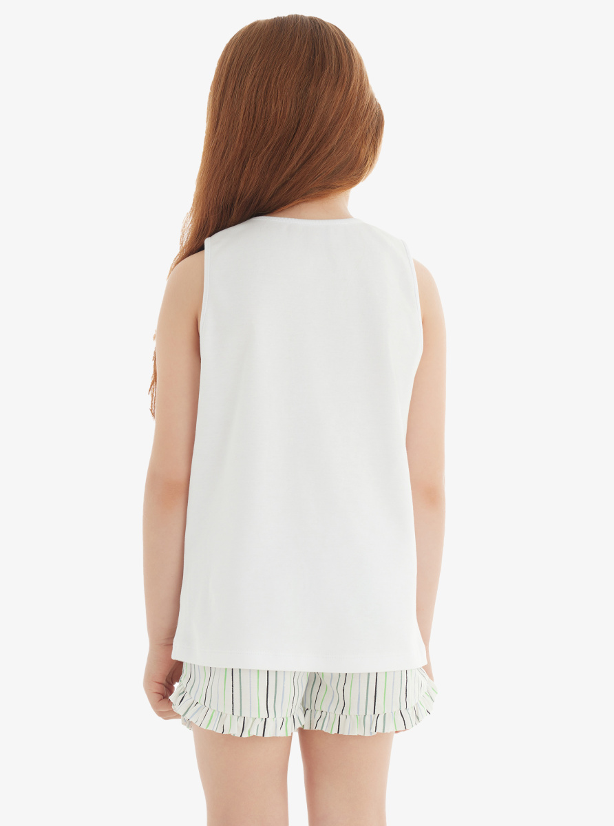 Kız Çocuk T-Shirt 51827 - Beyaz - Blackspade (1)