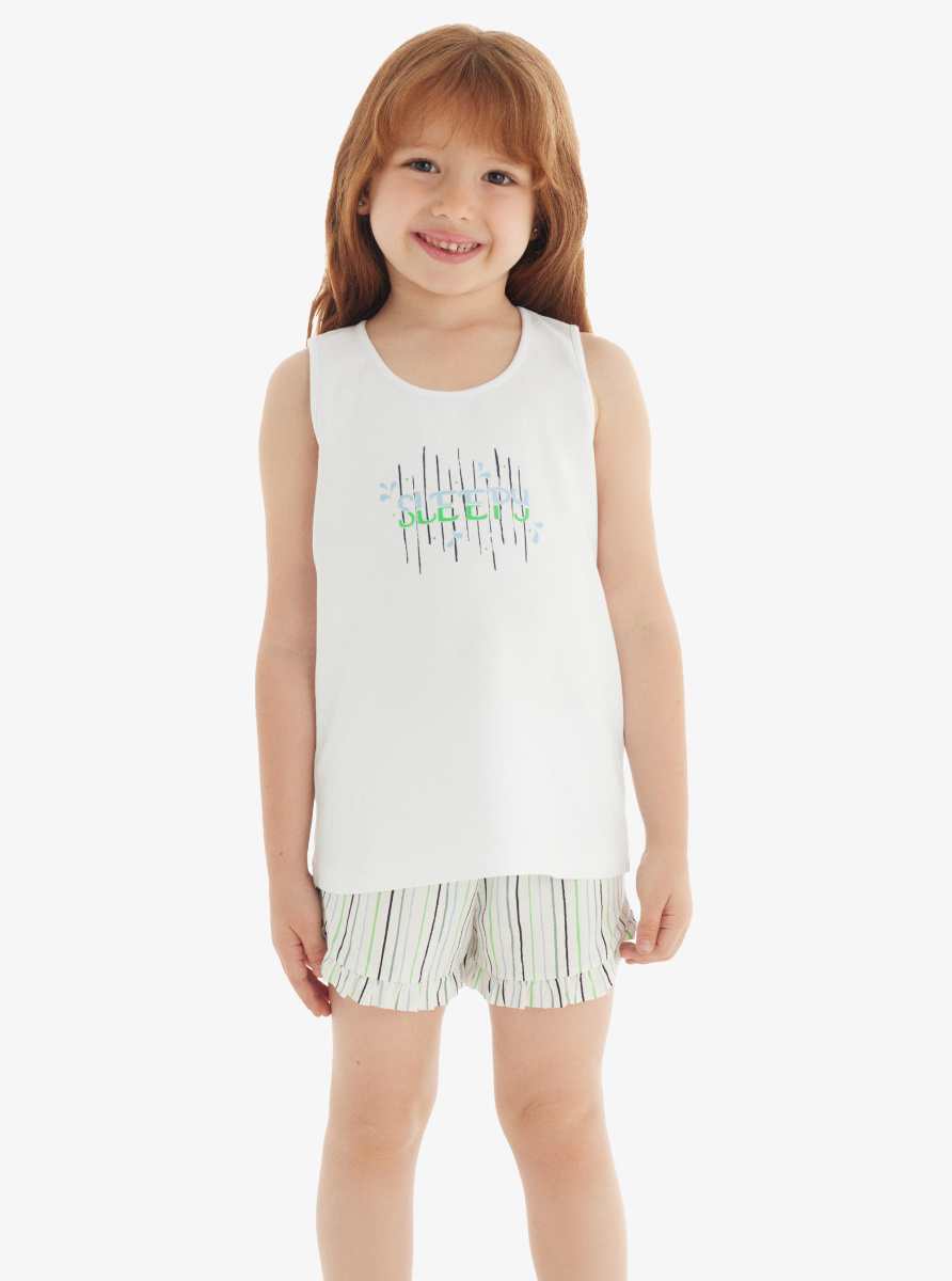 Kız Çocuk T-Shirt 51827 - Beyaz - Blackspade