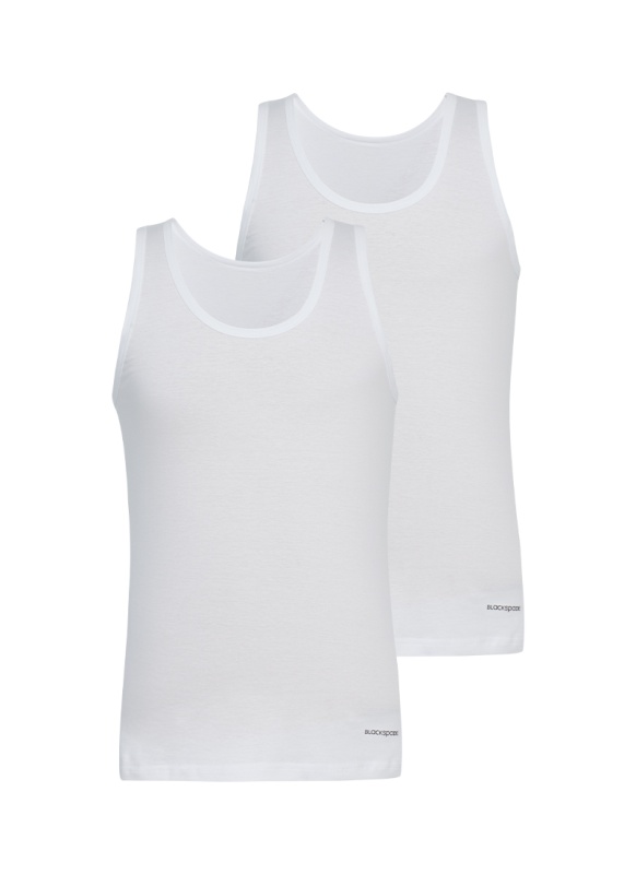 Erkek Atlet 2'li Paket Loose Fit 9225 - Beyaz - 1