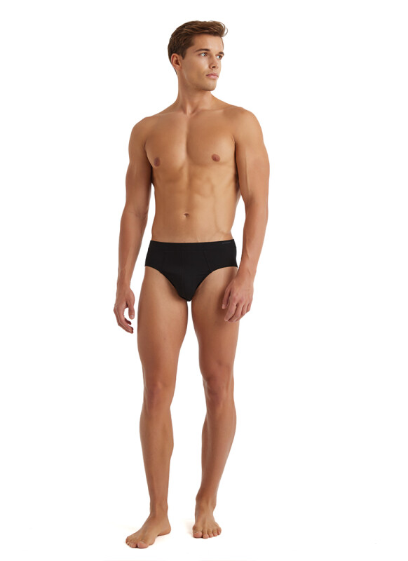 Erkek Slip Külot 2'li Paket Loose Fit 9625 - Siyah - 4