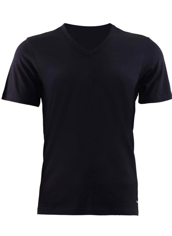 Erkek Tshirt V Yaka Loose Fit 9240 - Siyah - 3