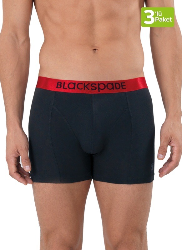 Erkek Boxer 3'lü Paket Modern Basics 9471 - Siyah - 3