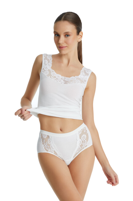 Kadın Slip Külot Dantelli Private 1316 - Krem - 1