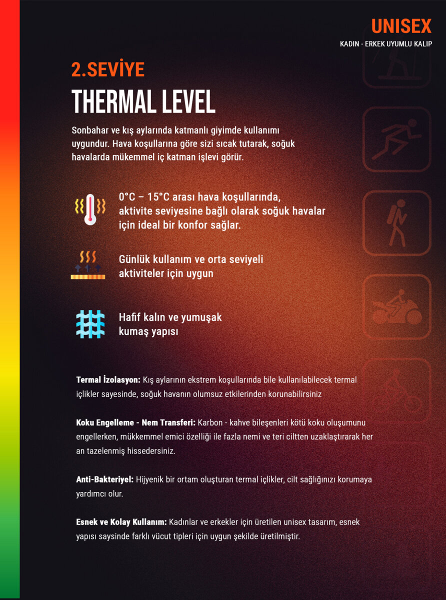 Unisex Termal Tişört Pro 2. Seviye 9571 - Siyah - 8