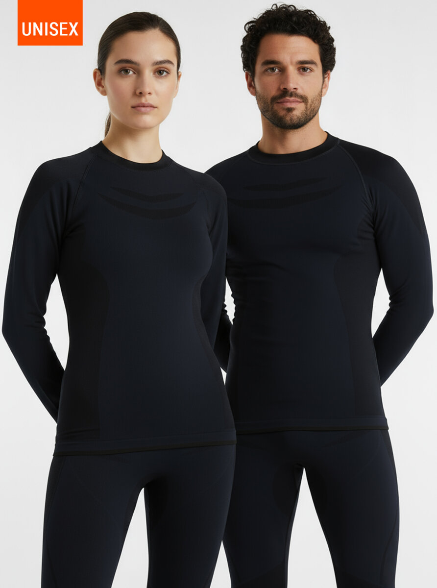 Unisex Termal Tişört Pro 2. Seviye 9571 - Siyah - Blackspade
