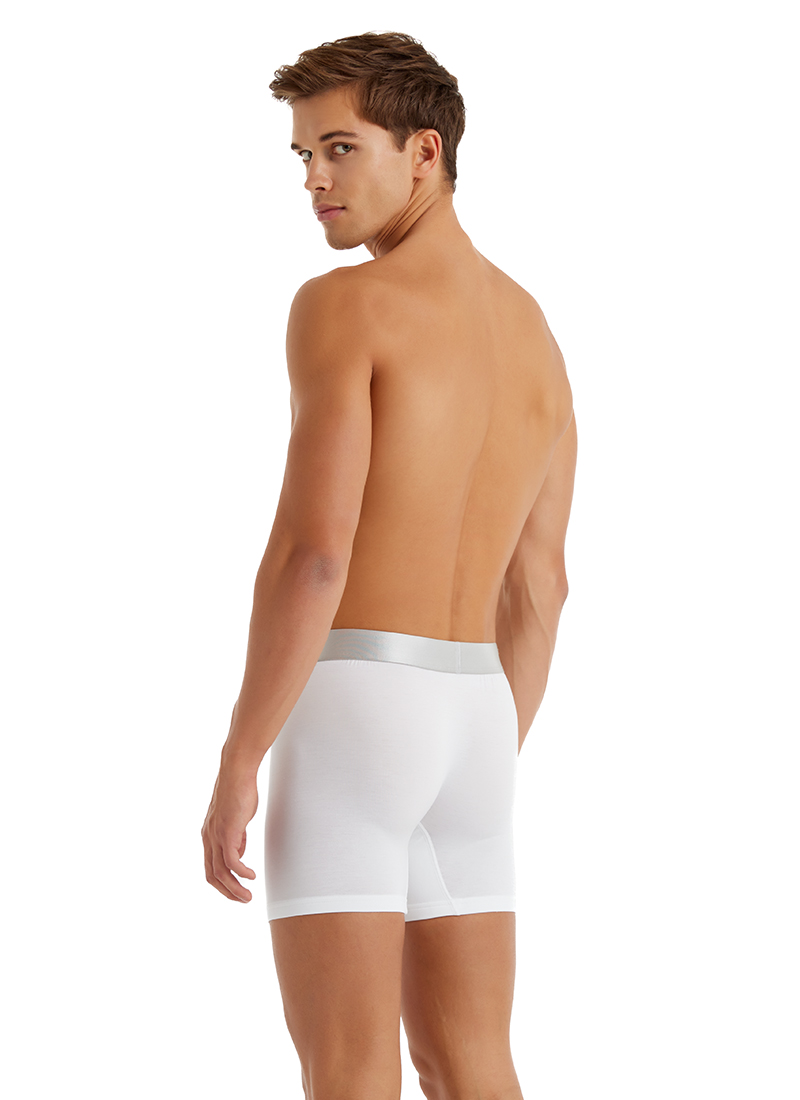 Erkek Modal Elastan Boxer Silver 9302 - Beyaz - 5