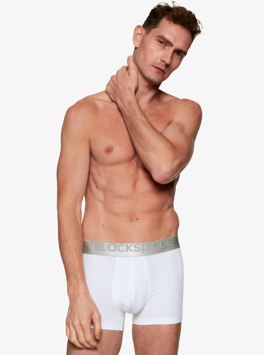 Erkek Modal Elastan Boxer Silver 9302 - Beyaz - 3