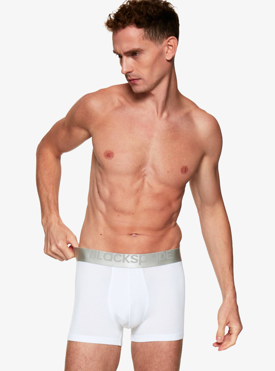 Erkek Modal Elastan Boxer Silver 9302 - Beyaz - 1