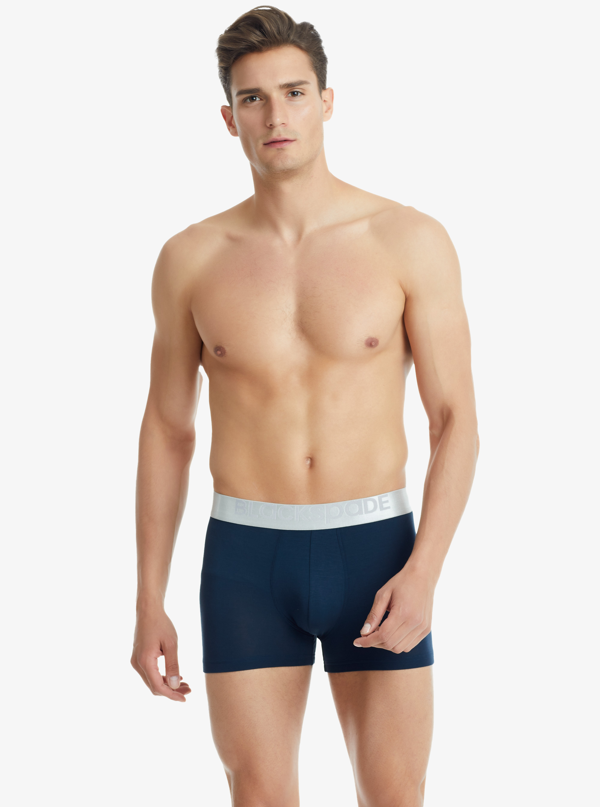 Erkek Modal Elastan Boxer Silver 9302 - Lacivert - 1