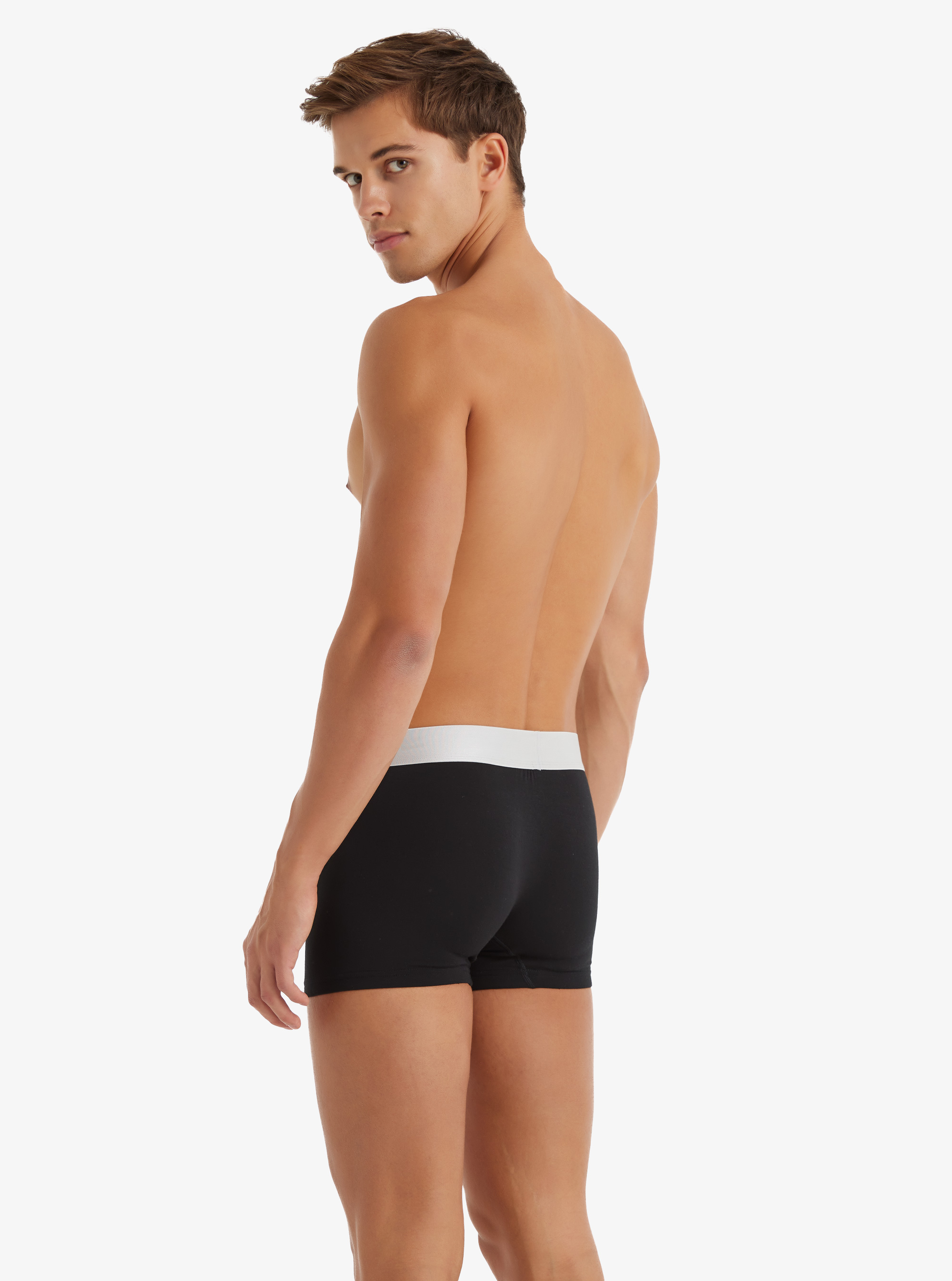 Erkek Modal Elastan Boxer Silver 9302 - Siyah - Blackspade (1)