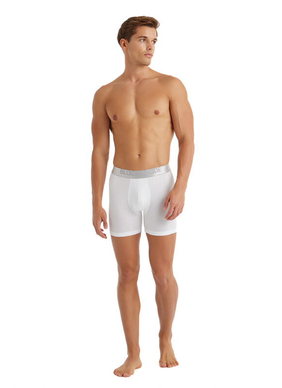 Erkek Modal Elastan Boxer Silver 9303 - Beyaz - 4
